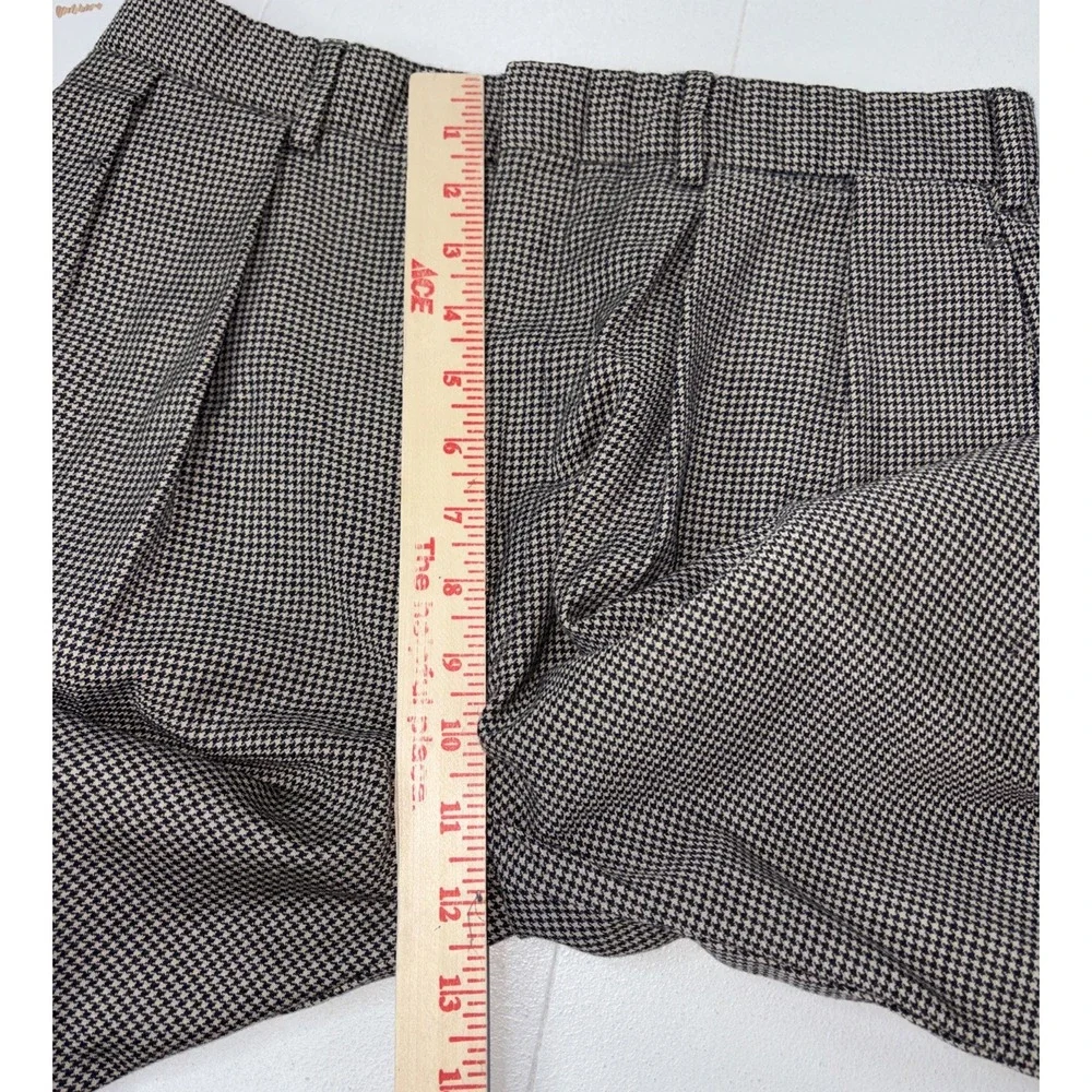 Vtg Polo Ralph Lauren Wool Houndstooth Wool Cuffed Slacks (28x28.5)